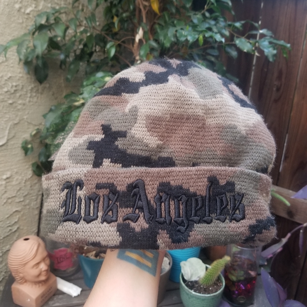 Los Angeles Camouflage Green Beanie